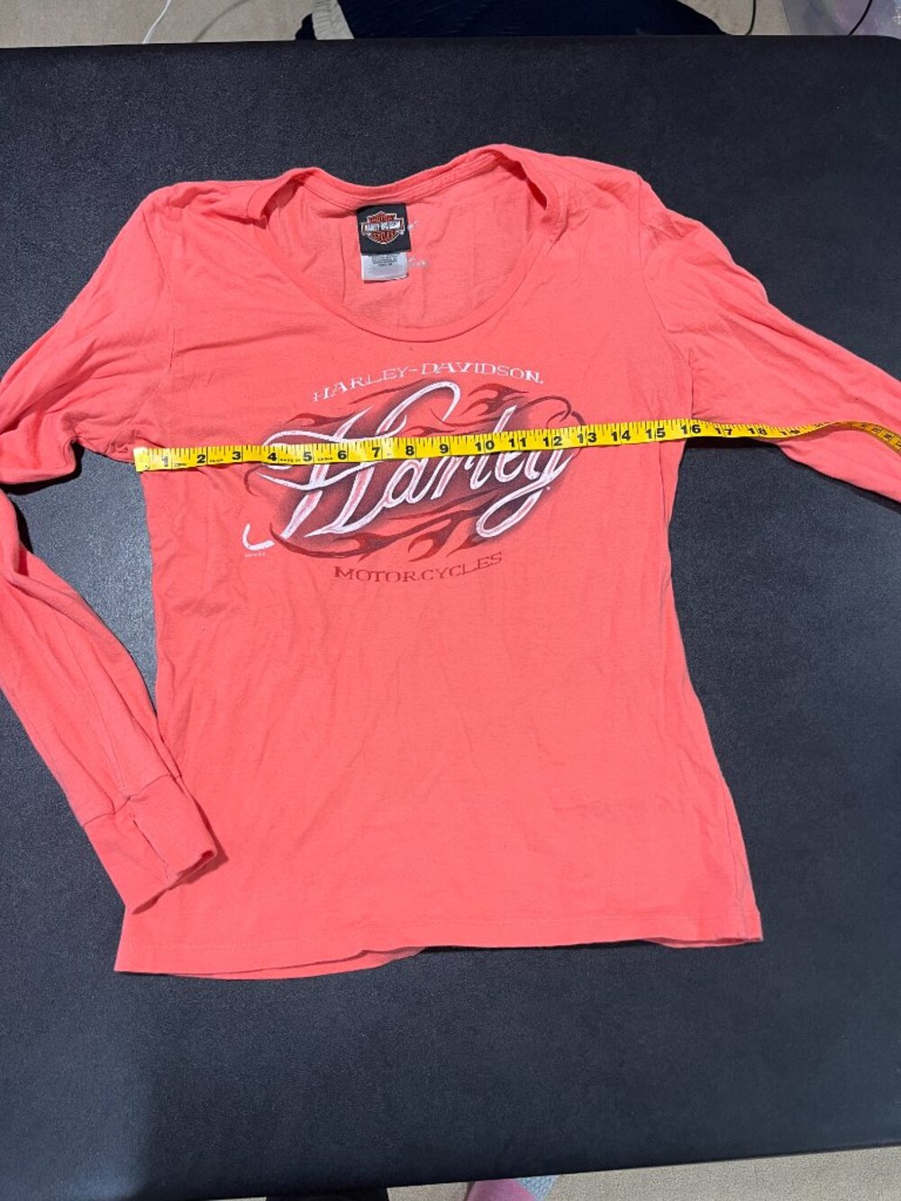 Harley Davidson Womens Sz M Pink Long Sleeve T Shirt Wisconsin